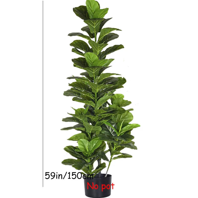 150cm Large Artificial Fiddle Leaf Fig Tree – Realistic Ficus Plant Decor