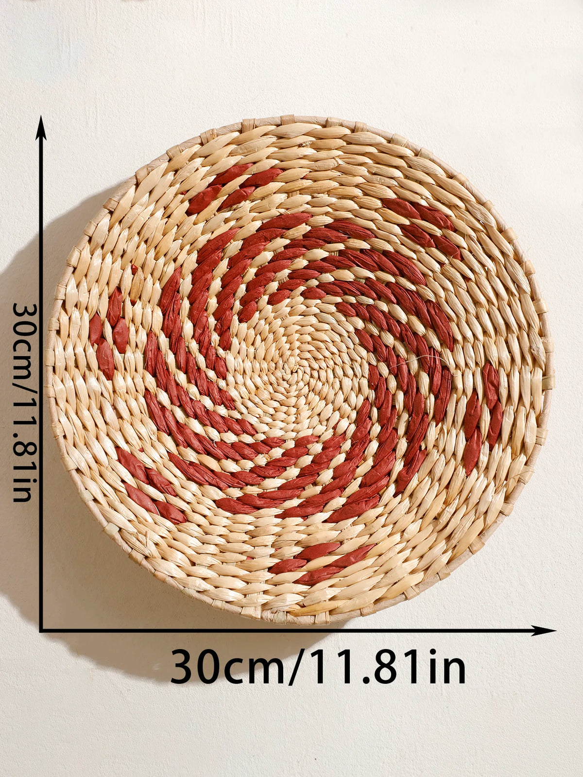 1/6 Pcs Boho Hand Woven Wall Basket Hanging Home Decorative Rustic Wall Basket Decor Art Gift for Kitchen Farmhouse Living Room
