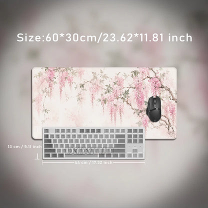 Mouse Pad Pink Flowers Gaming XL Home Computer New Mousepad XXL Desk Mats Office Natural Rubber Non-Slip Gaming laptop Table Mat