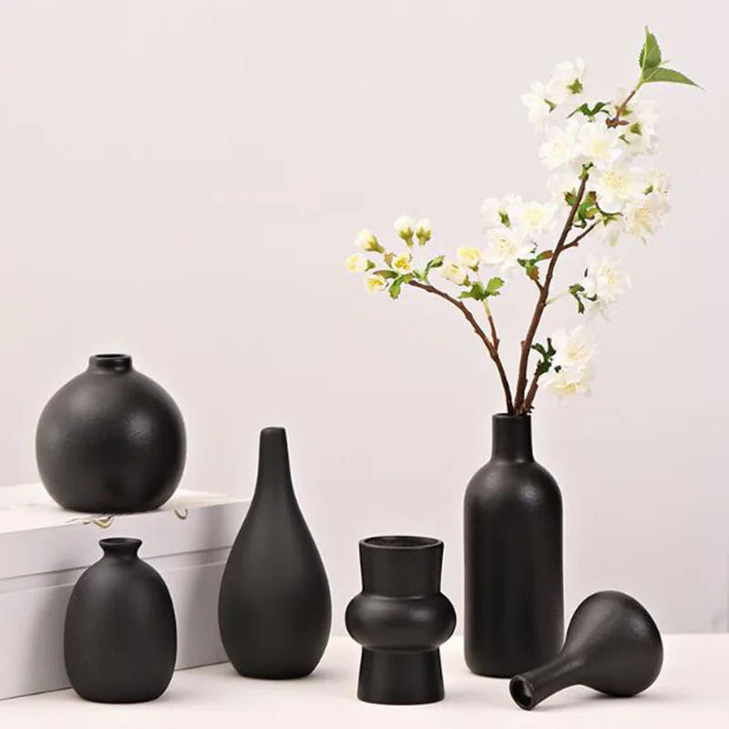 Black Porcelain Vase