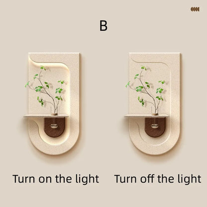Green Plant LED Wall Lamp for Entrance & Modern Home Decor
