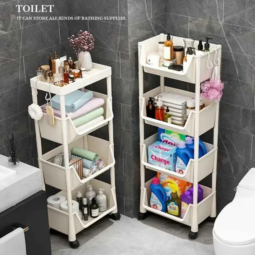 Versatile  Rolling Storage Cart with Wheels Perfect Bathroom Kitchen Office Ideal Groceries Snacks Toys Books Toiletries