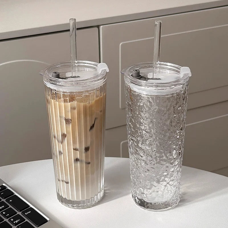 Large capacity straw cup summer high-value women&