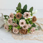 Silk Rose For Wedding arch Christmas Wreath Decoration Home Room bonsai Photography prop Valentine's Day Artificial Fake Flowers