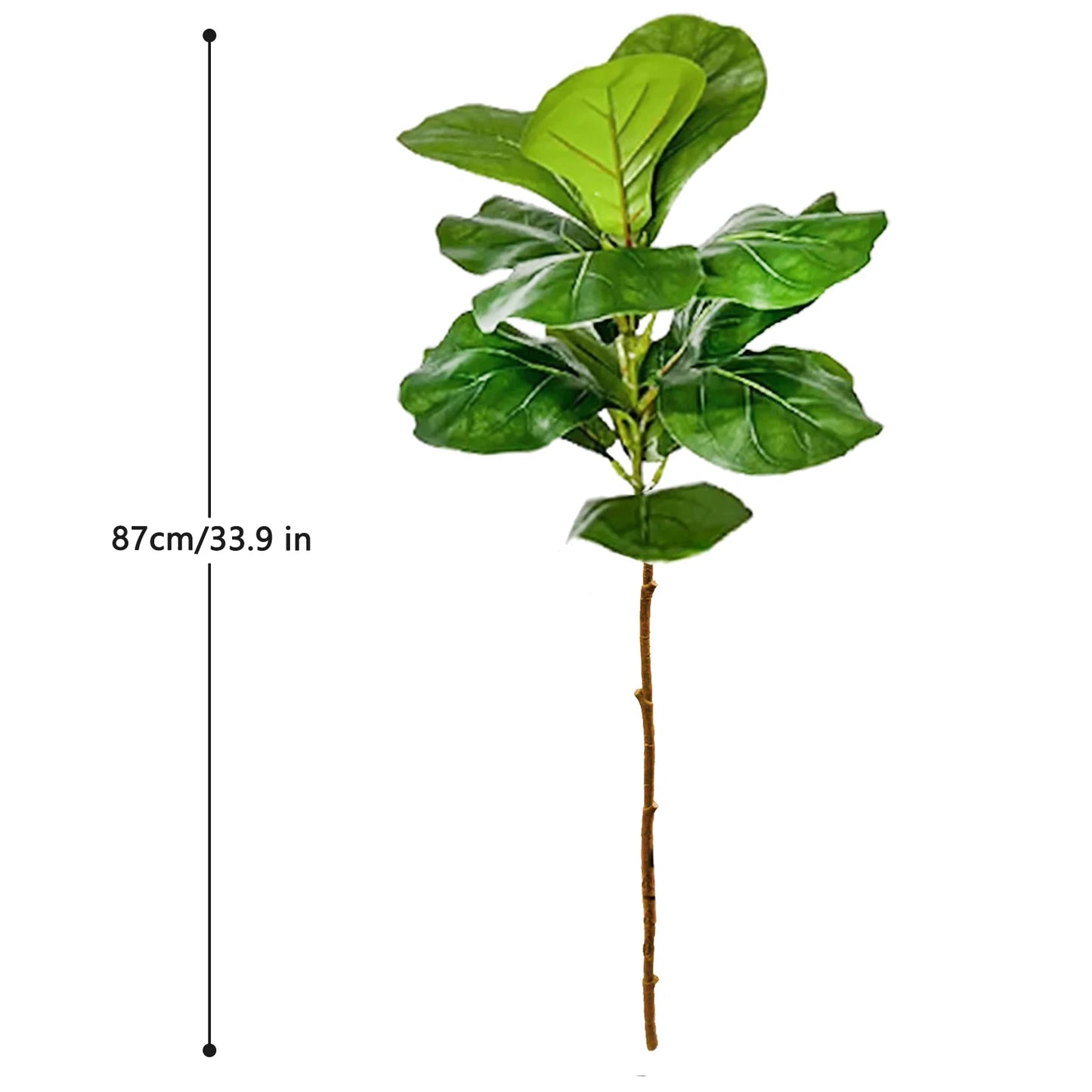 76-105-135cm/53.1in Artificial Ficus Tree Branch – Realistic Green Tropical Plant Decor