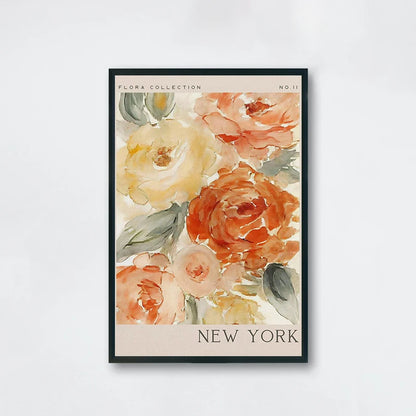 Abstract Retro Antalya Flower Art Canvas Poster