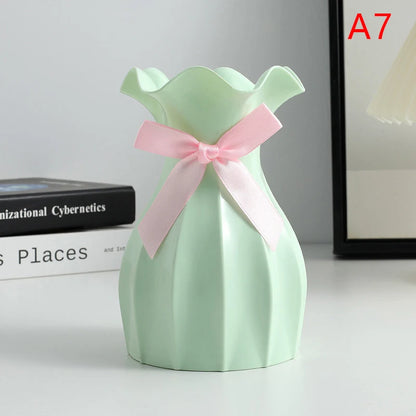 Water Ripple Plastic Vase – Nordic Modern Home Decor