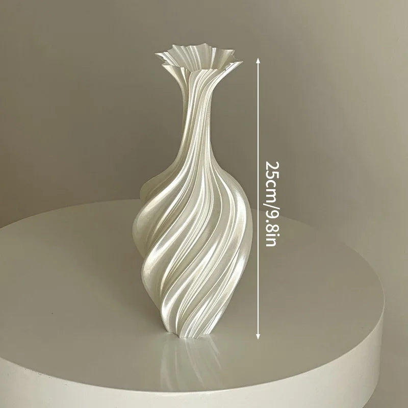 Modern Plastic Flower Vase – Aesthetic Home Decor