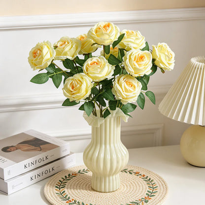 5/10Pcs Premium 50CM Rose Artificial Flowers for Home Vases