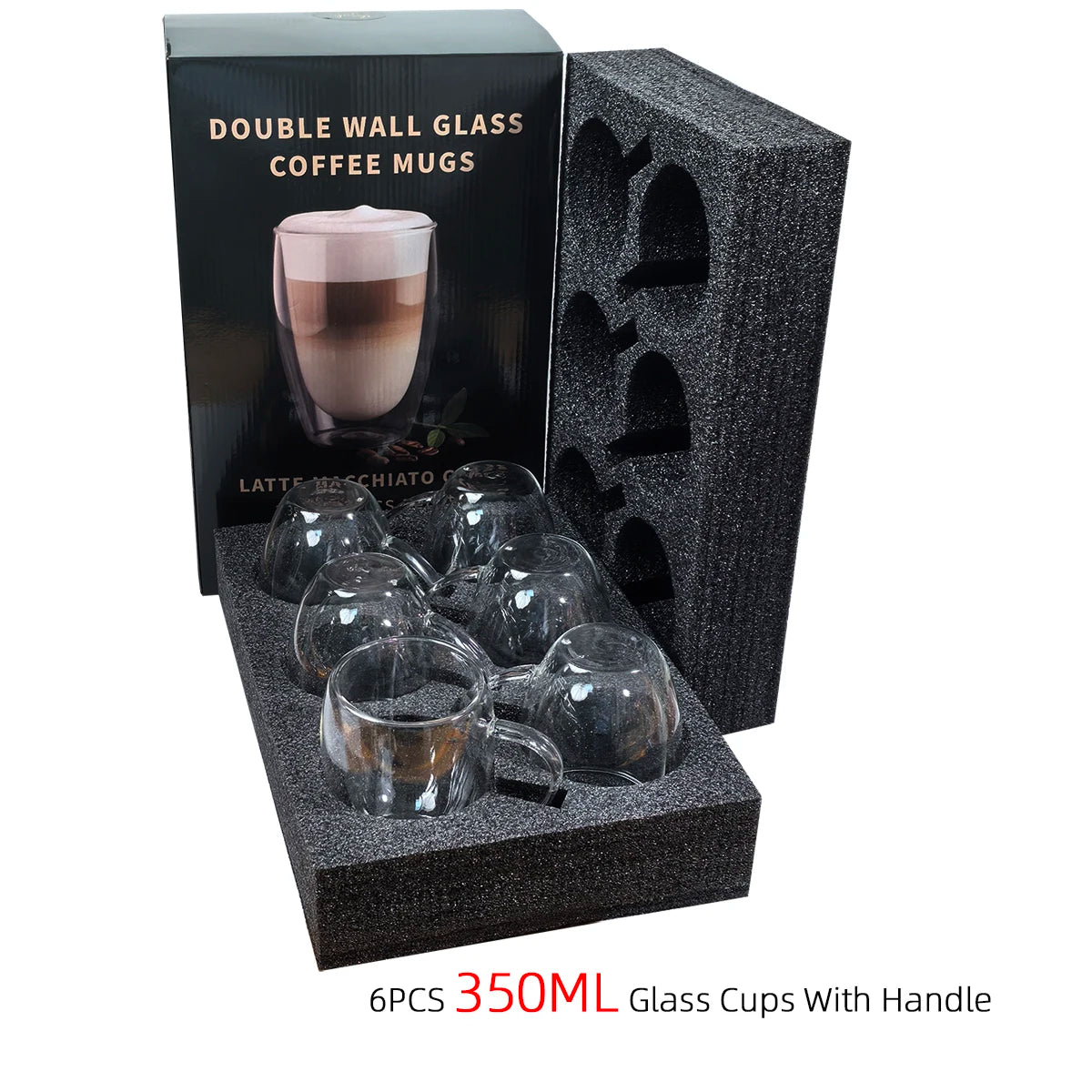 Double-Wall Espresso Glass Cups Set