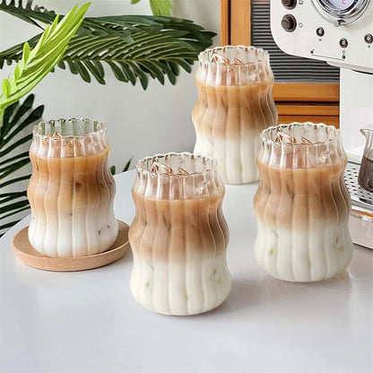 Heat-Resistant Striped Glass Cup 530ml [1]