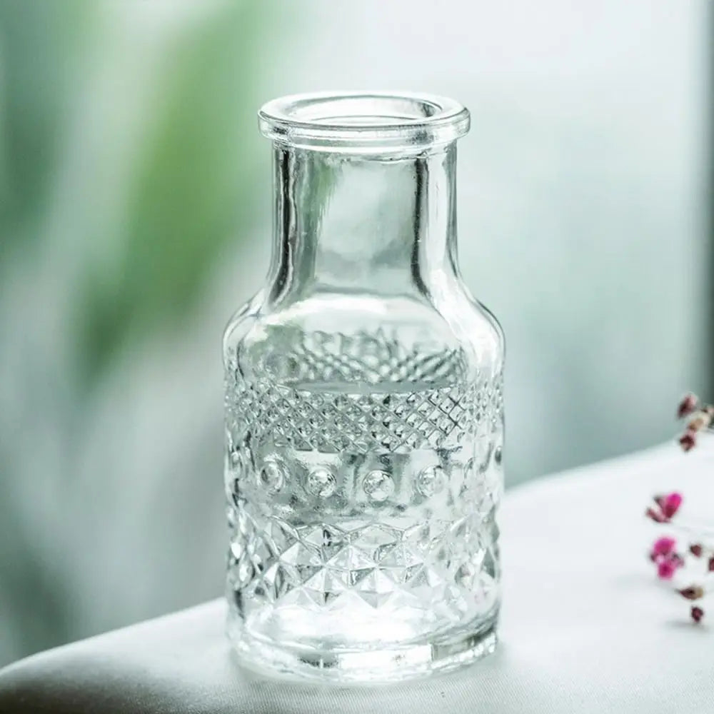 10PCS Retro Mini Glass Vase Set – Elegant European Style Decorative