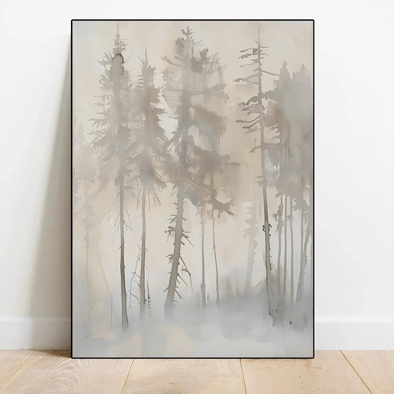 Cozy Vintage Country Tree Canvas Print | Landscape Wall Art