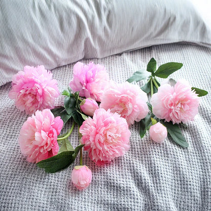 30-Inch Premium European Silk Peony Artificial Flower Bouquet