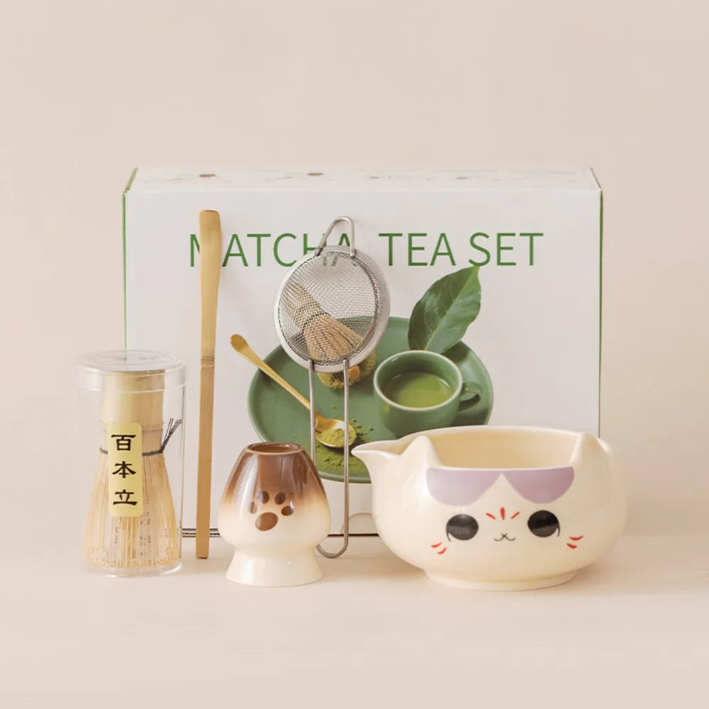 Pink Ceramic Matcha Tea Set