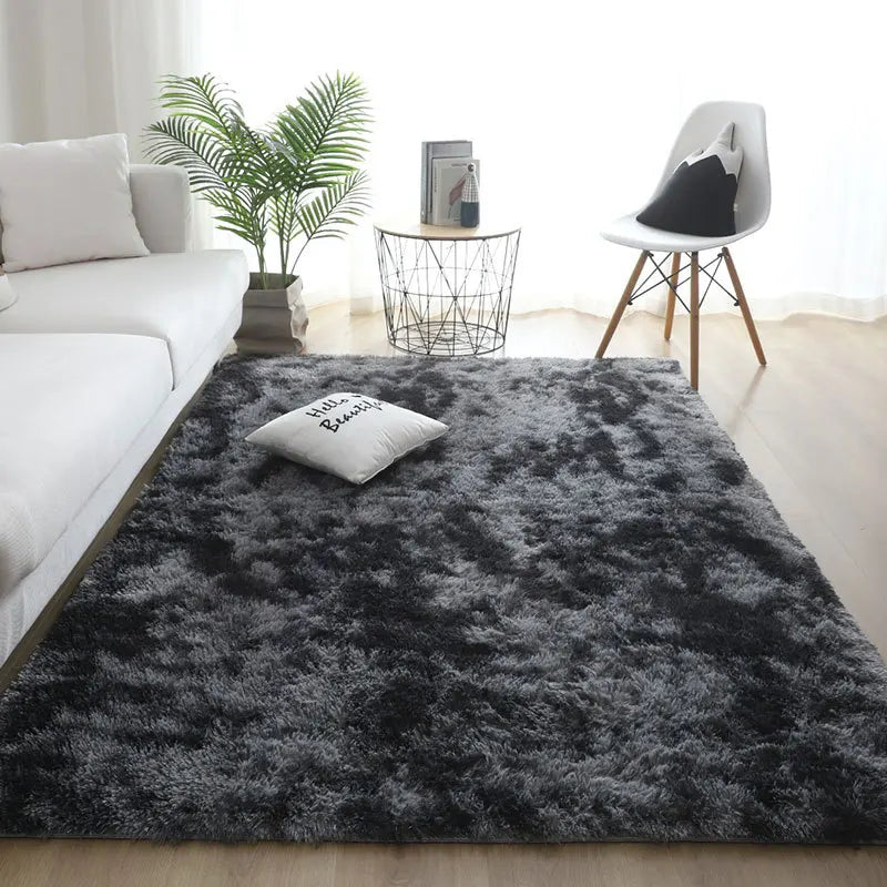 VIKAMA White Fluffy Carpet  Living Room Decoration Thicken Bedroom Bedside Mats Non-slip Children&