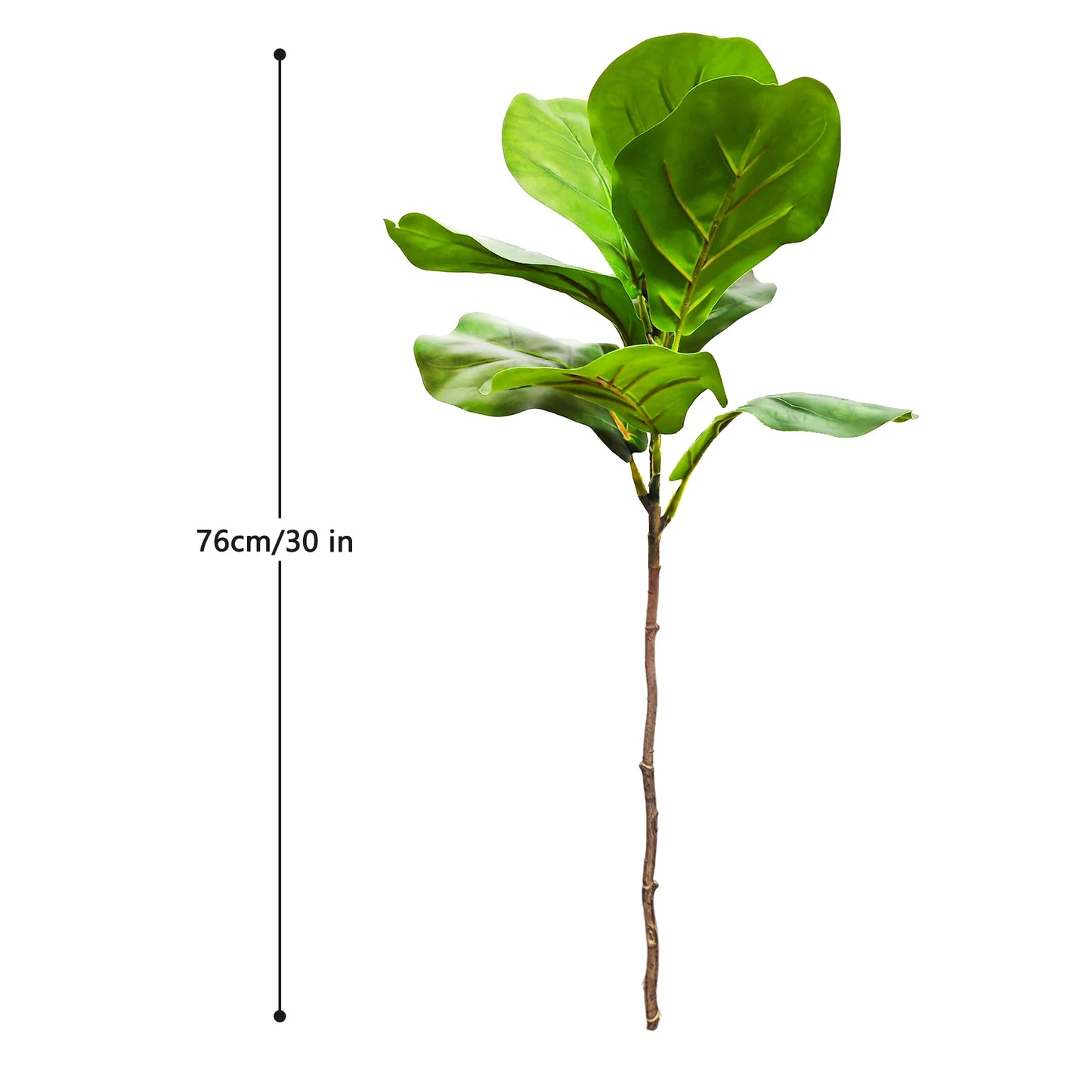 76-105-135cm/53.1in Artificial Ficus Tree Branch – Realistic Green Tropical Plant Decor