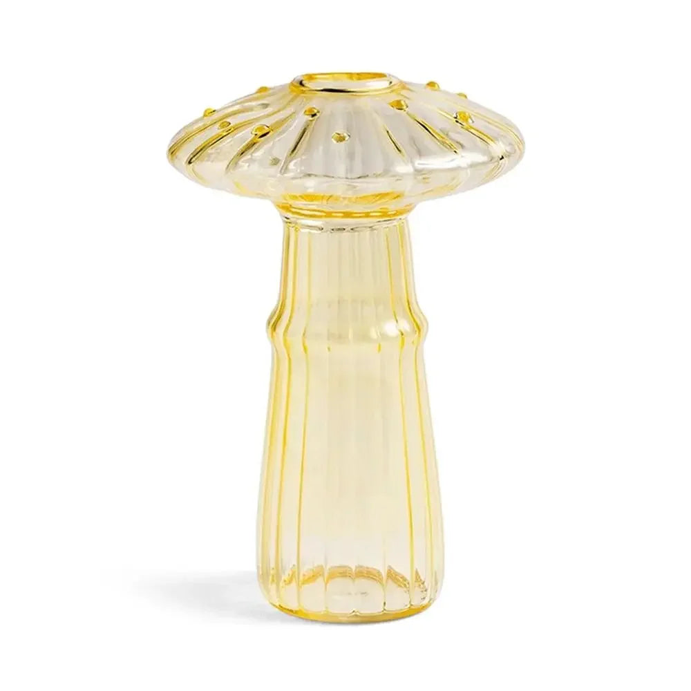 Mushroom Shaped Glass Vase – Hydroponic Plant & Home Decor