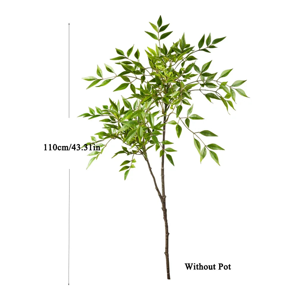 75-110cm Tall Artificial Nandina Palm Branches – Realistic Green Plant Decor