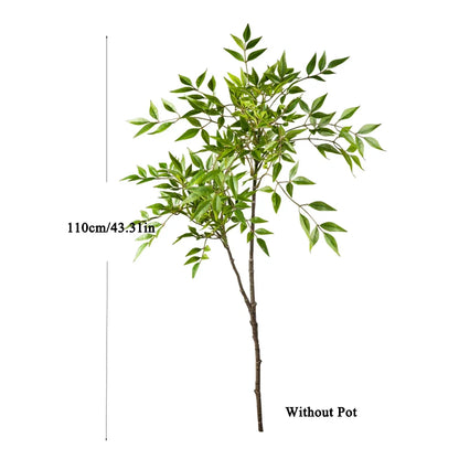 75-110cm Tall Artificial Nandina Palm Branches – Realistic Green Plant Decor
