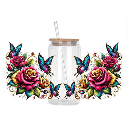 Colorful Butterfly Cup Wrap Sticker 🦋✨