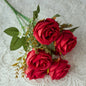 30cm Premium Pink Silk Rose & Peony Cemetery Bouquet