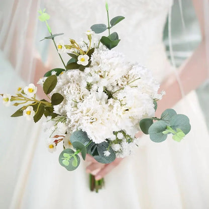 5/10PCS Premium Silk Artificial Carnation Bouquet for Weddings