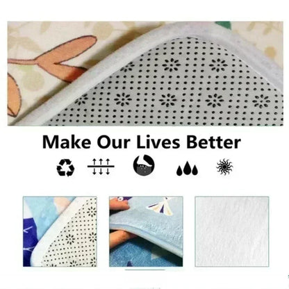 1pc Classic American Retro Style DoorMat, Non-slip Carpet, Suitable for Living Room, Bedroom, Bathroom, Holiday Home Decoration