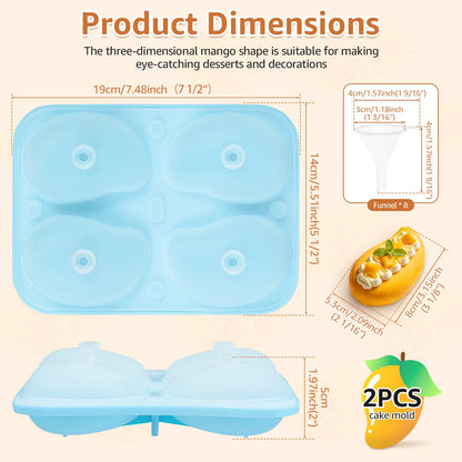 3D Fruit Silicone Dessert Mold
