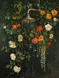 Retro Gothic Botanical Bathroom Wall Art 🖤🌿🦆