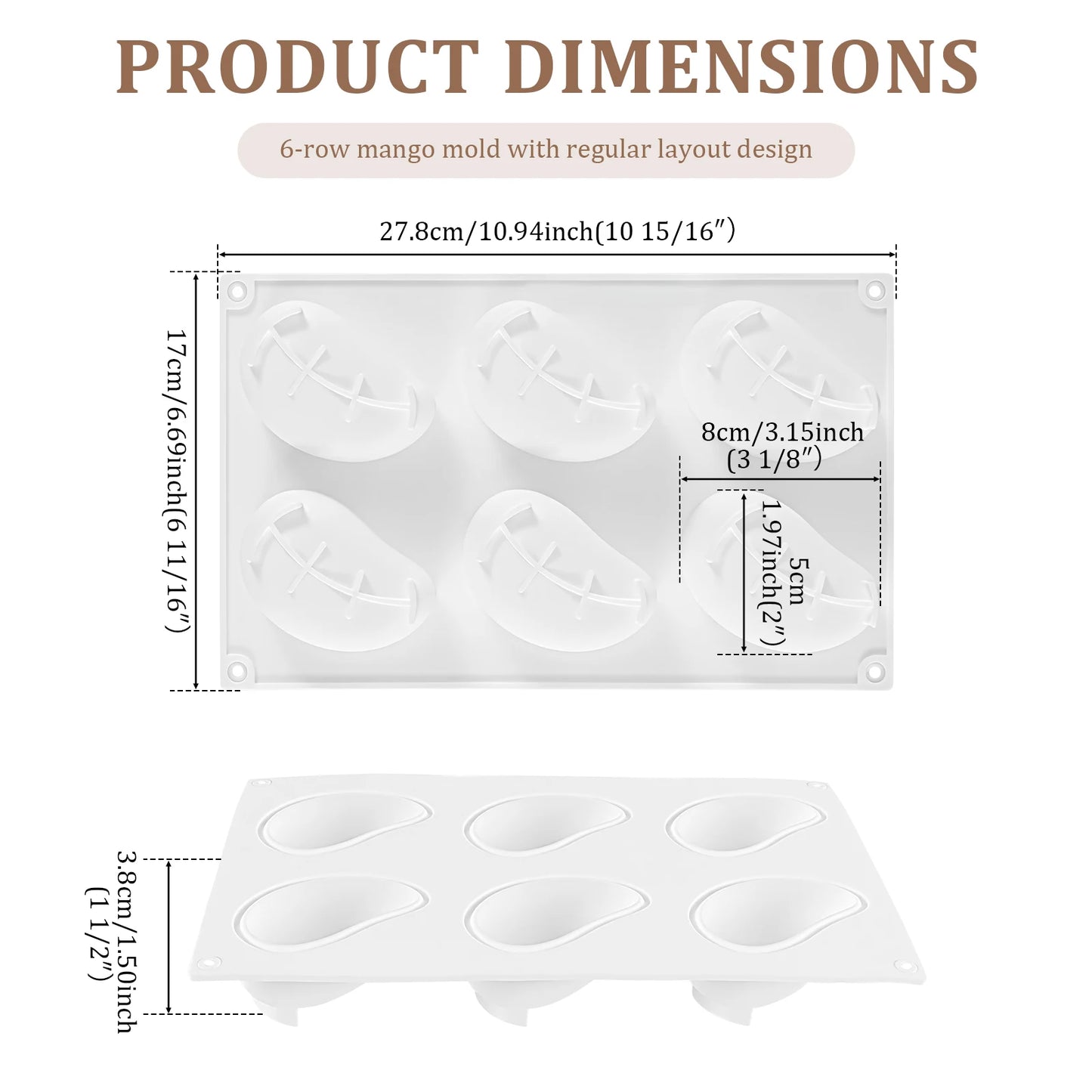 3D Fruit Silicone Dessert Mold