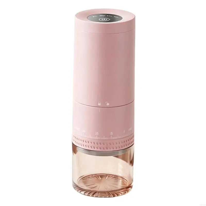 Portable Coffee Bean Grinder with Rechargeable Power and Adjustable Coarseness Control for Home Coffee and Office Use