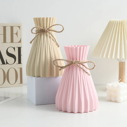 Water Ripple Plastic Vase – Nordic Modern Home Decor