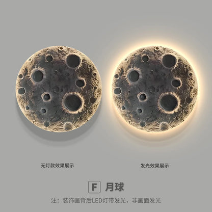 Modern Moon Planet LED Wall Lamp for Bedroom & Home Decor