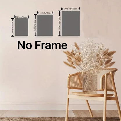 3-Piece Minimalist Green Landscape Nature Art Print for Living Room