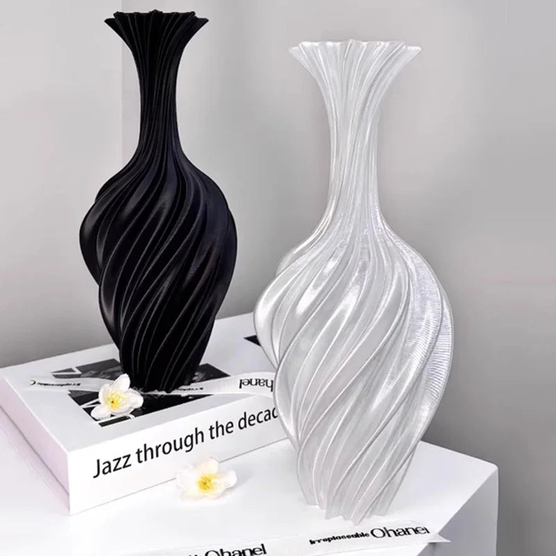 Modern Plastic Flower Vase – Aesthetic Home Decor
