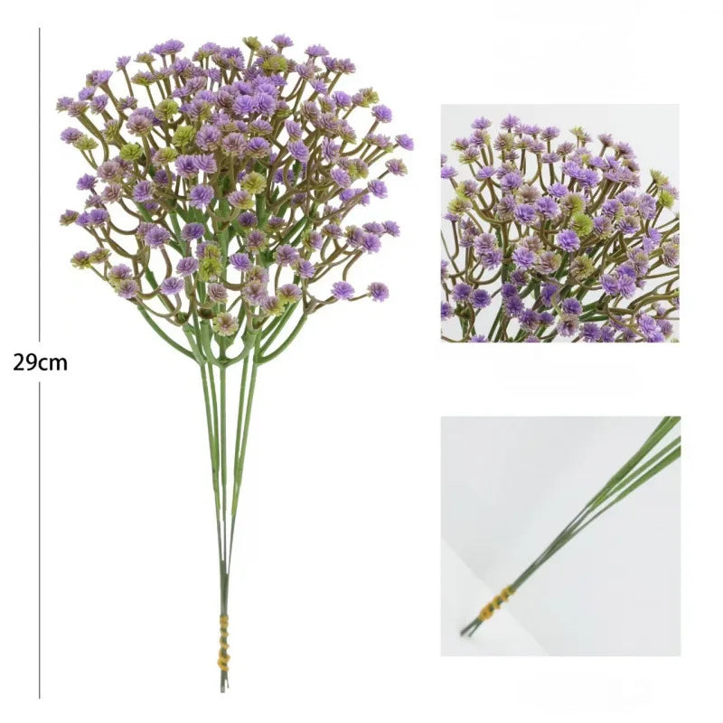 6PCS Mini 29CM Silk Gypsophila Artificial Flowers for DIY Bouquets