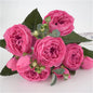 1 Bundle Premium Silk Peony & Rose Bouquet for Wedding Decor