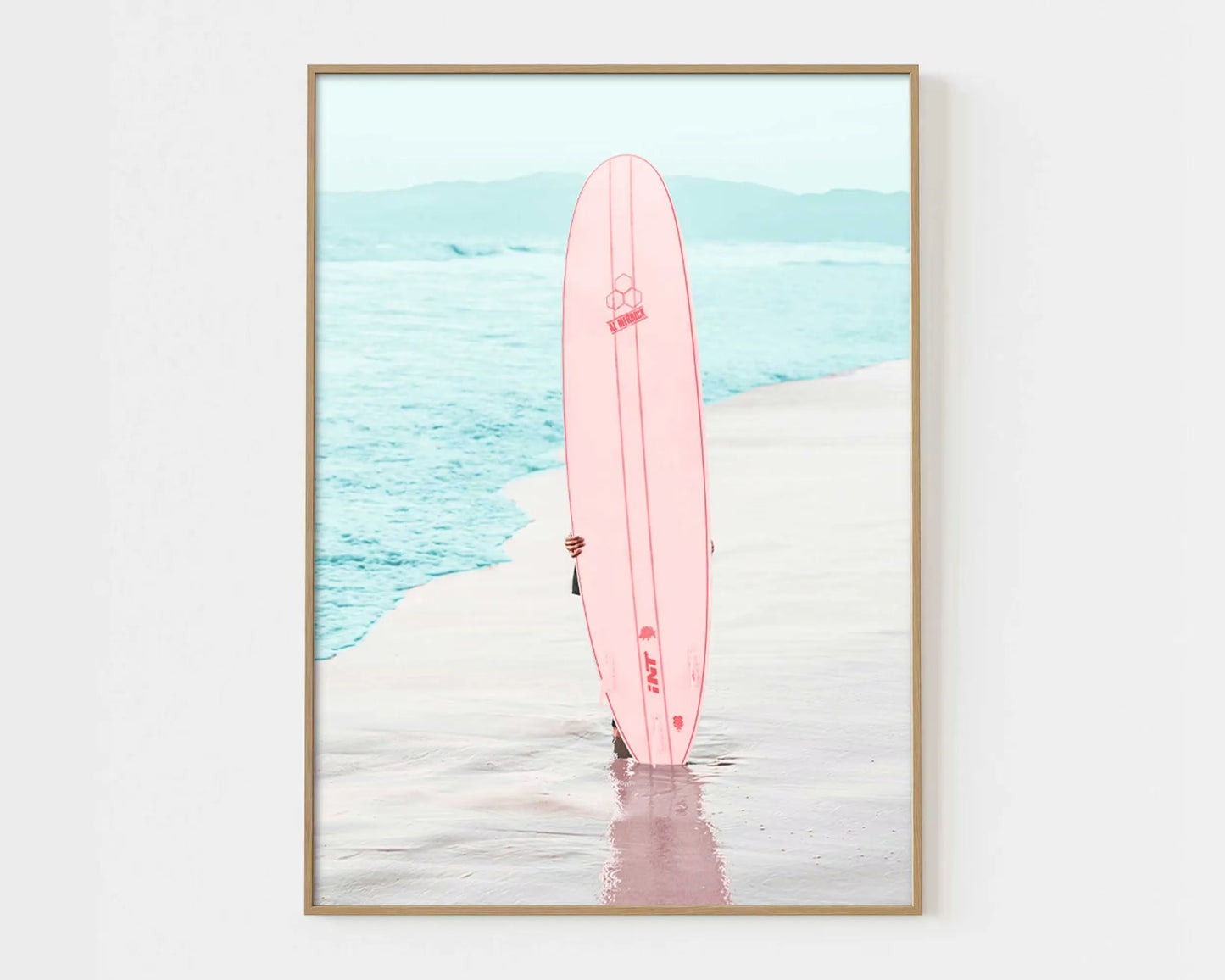 1/6pcs Pastel Blue Beach Surfing Canvas