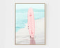 1/6pcs Pastel Blue Beach Surfing Canvas