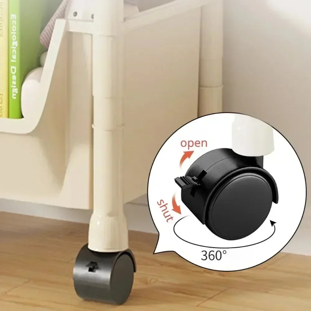 Versatile  Rolling Storage Cart with Wheels Perfect Bathroom Kitchen Office Ideal Groceries Snacks Toys Books Toiletries