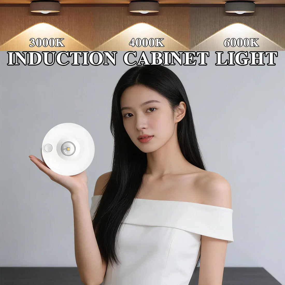 Motion Sensor LED Night Light USB Rechargeable Night Lamp For Kitchen Cabinet Wardrobe Lamp Dimmable LED Closet Home Decor
