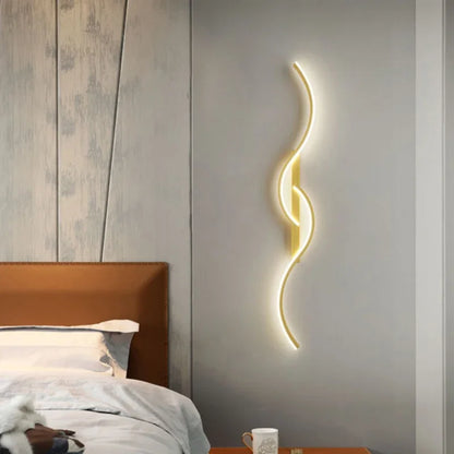 Modern LED Wall Sconce – Black & Gold Decorative Wall Light for Home