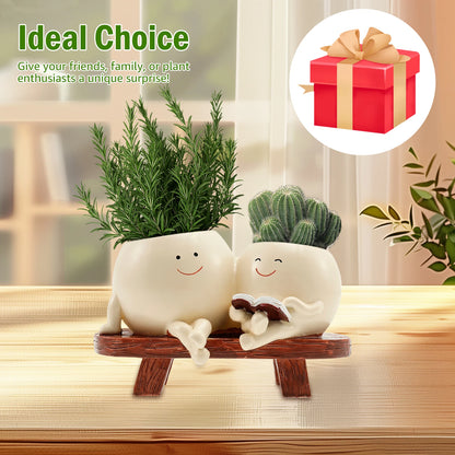 Cute Smile Face Flower Pot for Succulents