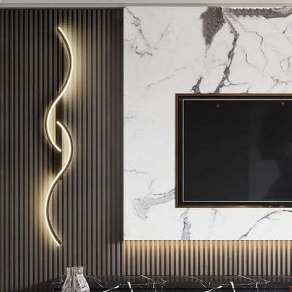 Modern LED Wall Sconce – Black & Gold Decorative Wall Light for Home