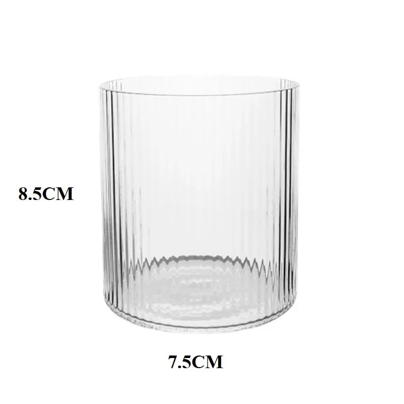 Striped Glass Coffee Mug 300/400ml