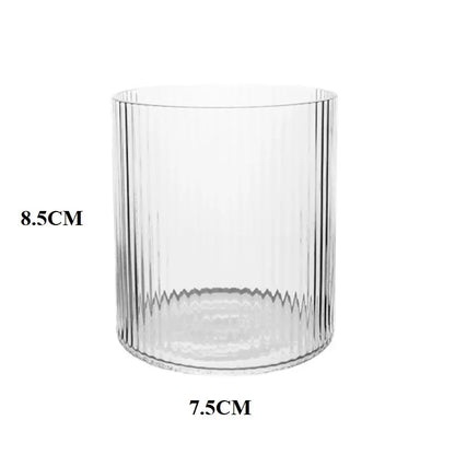 Striped Glass Coffee Mug 300/400ml