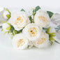 Premium Silk White Peony Artificial Flowers for Home Vase Decor