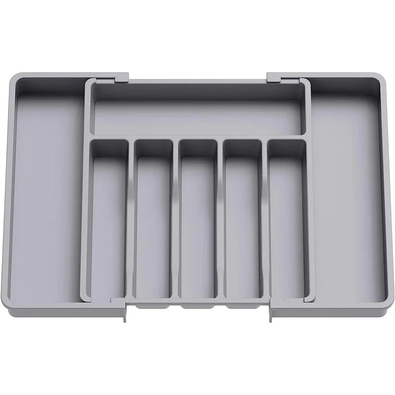 1Pcs Upgradation Adjustable Flatware Tableware Organizer – Plastic Multifunctional Drawer Organizer for Kitchen Counter Utensils