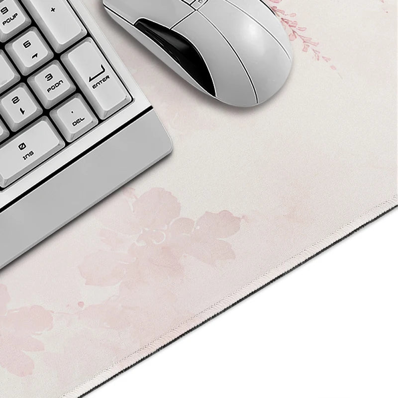 Mouse Pad Pink Flowers Gaming XL Home Computer New Mousepad XXL Desk Mats Office Natural Rubber Non-Slip Gaming laptop Table Mat